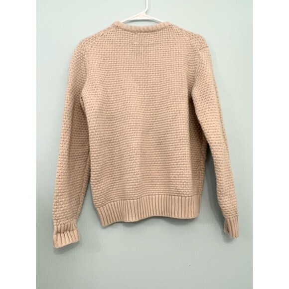 Knitted Cardigan Sweater beige cabincore fishermancore women & men Size M. - Picture 8 of 8